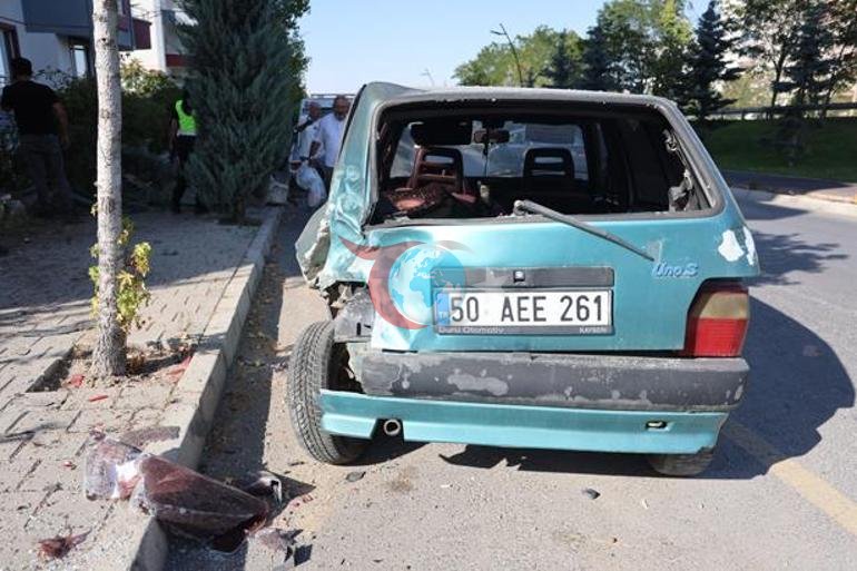 Nevşehirdə qorxulu qəza Avtomobil idarədən çıxaraq mənzilin bağçasına uçdu