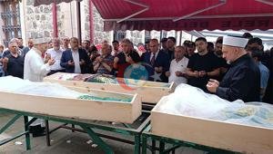 Гиресунда суу агызып кеткен эненин жана анын эки кызынын сөөгүн сүзүп кетип каза болгон эки кызынын сөөгү жерге берилди.