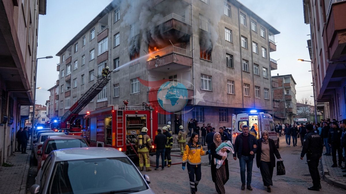 Iğdır'da Korkutan Apartman Yangını: Biri Çocuk 18 Kişi Tahliye Edildi