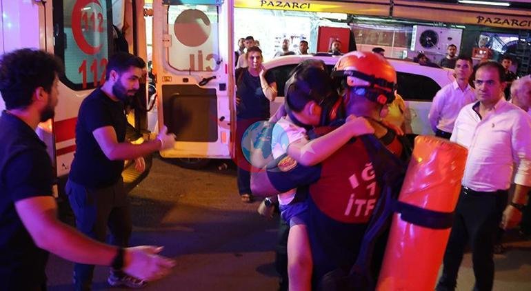 Iğdırda yangın 18 kişi tahliye edildi