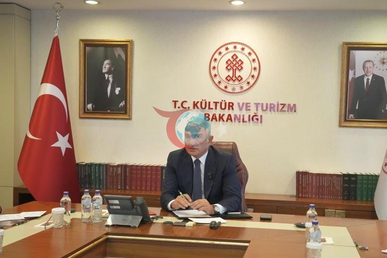Nazir Ersoy Fələstin Mədəniyyət Naziri Həmdan ilə görüşdü class=