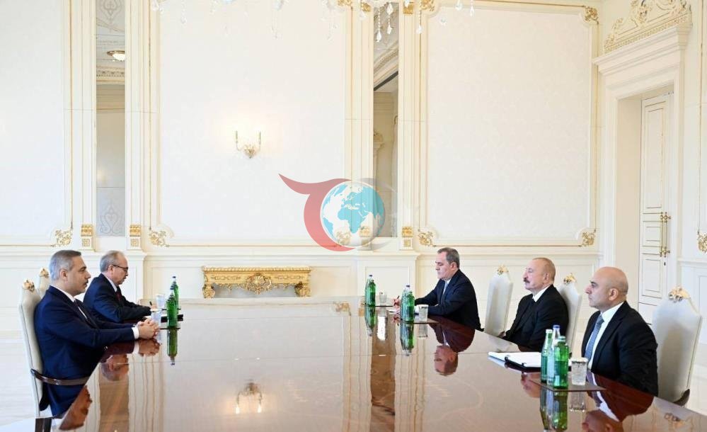 Dışişleri Bakanı Hakan Fidan, Bakü temasları kapsamında Azerbaycan Cumhurbaşkanı İlham Aliyev tarafından kabul edildi.