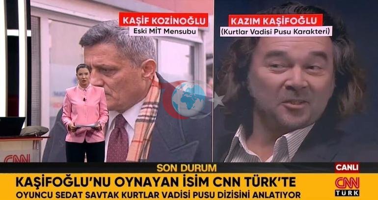 The name that portrays the character Kazım Kaşifoğlu, the talk of Turkey, is on CNN Türk live broadcast