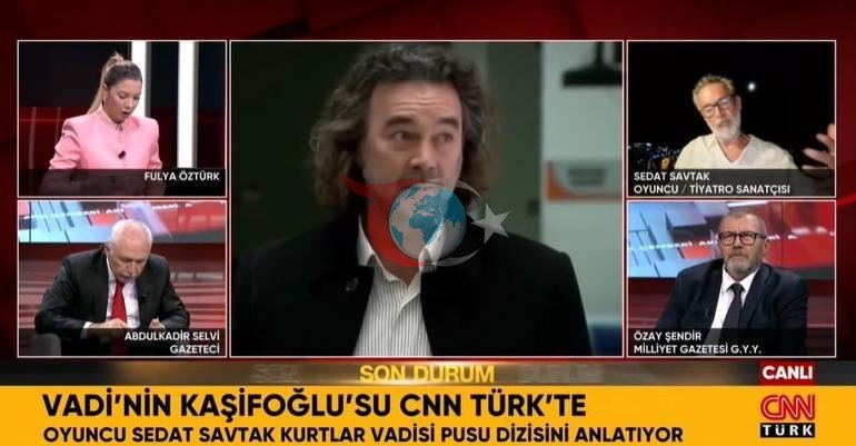 The name that plays the character Kazım Kaşifoğlu, which Turkey talks about, is on CNN Türk live broadcast