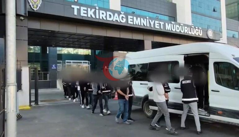 Борбору Текирдагда болгон 4 облуста жүргүзүлгөн ири операцияда 16 өзүнчө класстык кылмышка тиешеси бар деп шектелгендер кармалды.