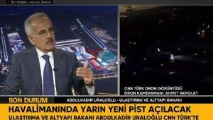 Bakan Uraloğlu, CNN Türkte açıkladı: İstanbul Havalimanında 4 uçak aynı anda inip kalkabilecek