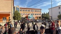 Okul önünde silahlı saldırı! Manisa'dan görüntüler