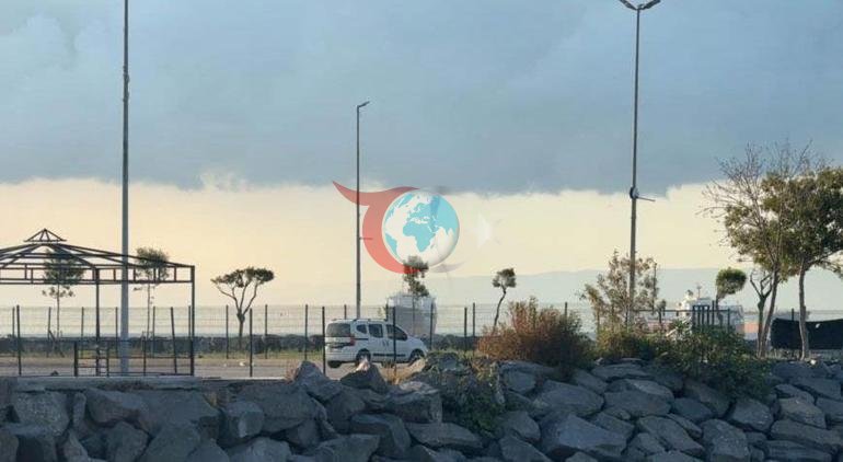 Marmarada hortum alarmı İstanbuldan böyle görüntülendi