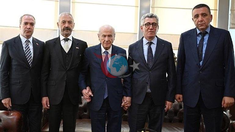 MHP raisi Bahcheli Sarallar va Shahinler oilalari bilan uchrashdi