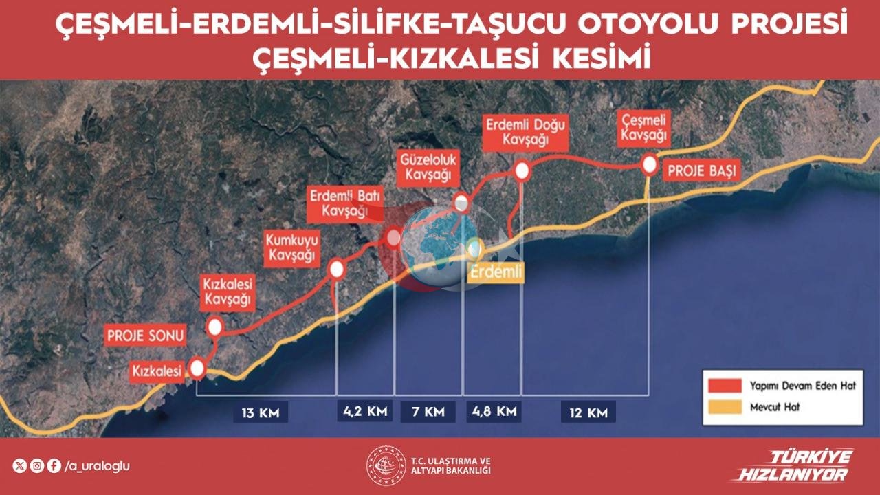 Çeşmeli-Kızkalesi Otoyolu Çalışmalarında Sona Gelindi: Seyahat Süresi 18 Dakikaya Düşecek