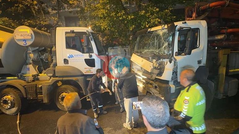 Avcılarda dehşet anları: Yokuşta kayan beton pompası 7 aracı hurdaya çevirdi