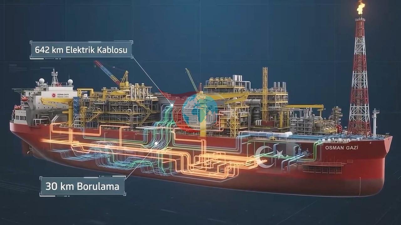 Türkiye'nin ilk yüzer doğal gaz işleme tesisi Osman Gazi Karadeniz'deki görevine uğurlandı - görsel 3