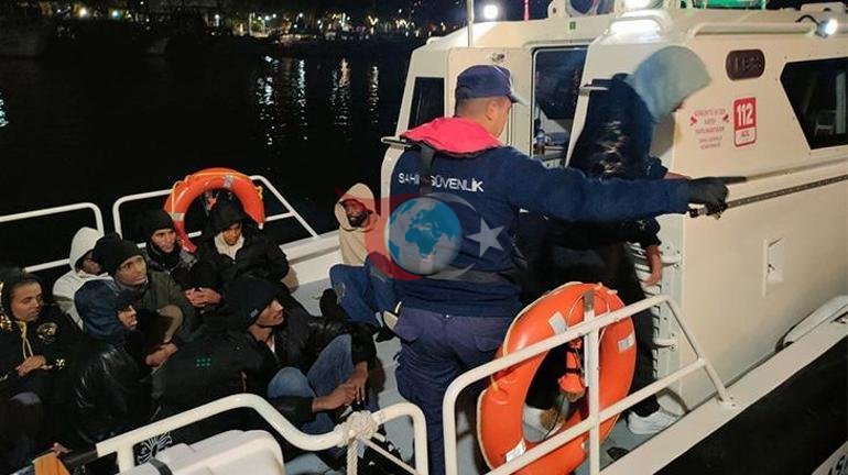 Bodrum açıklarında Yunanistan tarafından geri itilen 36 kaçak göçmen kurtarıldı