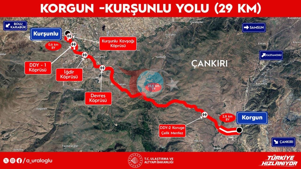 Ulaştırma ve Altyapı Bakanı Uraloğlu, Çankırı’da Korgun-Kurşunlu Yolu’nu hizmete açtı - görsel 2
