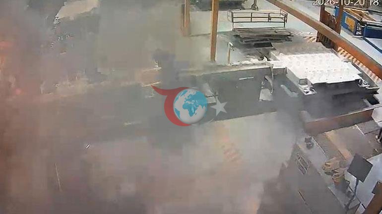 Alüminyum fabrikasındaki patlamanın görüntüleri ortaya çıktı