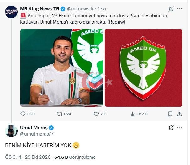 Amedsporlu Umut Meraş Hakkındaki Kadro Dışı İddiaları Asılsız Çıktı - görsel 3