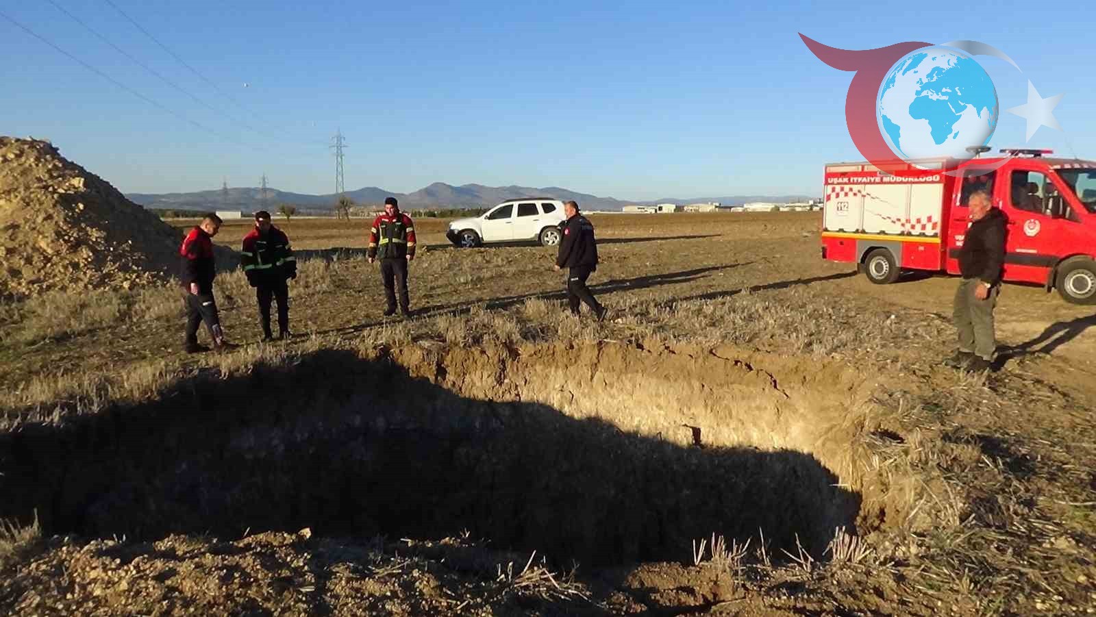 Uşak’ta Dört Metrelik Çukurda Sıkışan Keçi, İtfaiye Tarafından Kurtarıldı