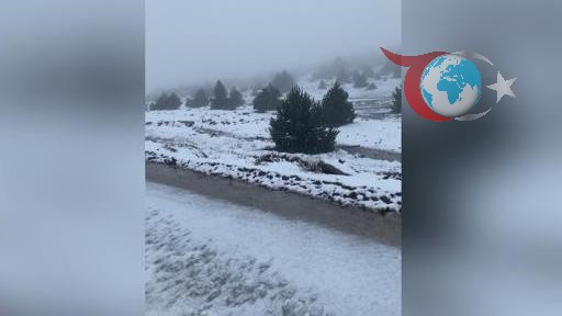 Kazdağları'nda Kar Büyüsü: Sarıkız Tepesi Beyaza Büründü