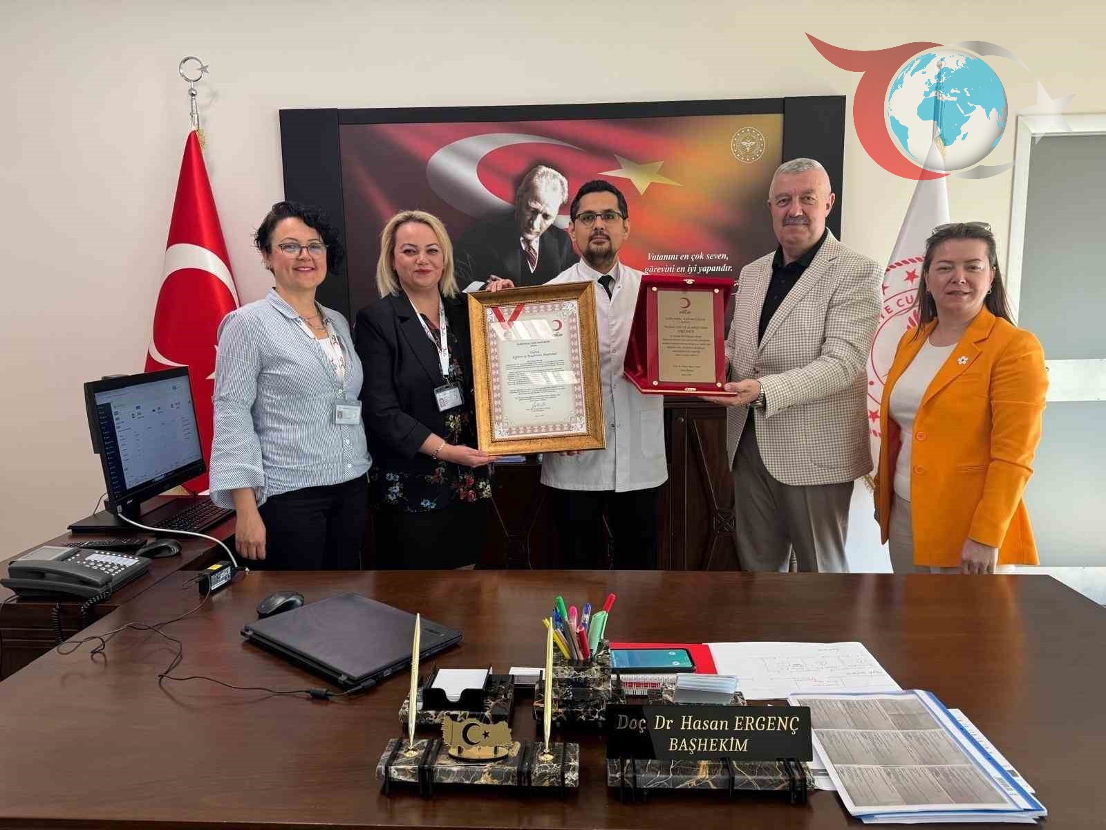Yalova Eğitim ve Araştırma Hastanesi'ne Türk Kızılayı’ndan Ödül