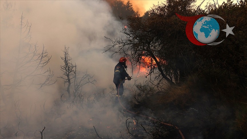 Yunanistan'da Yangın Alarmı: Geniş Alanda Tahliye ve Müdahale Çalışmaları Sürüyor