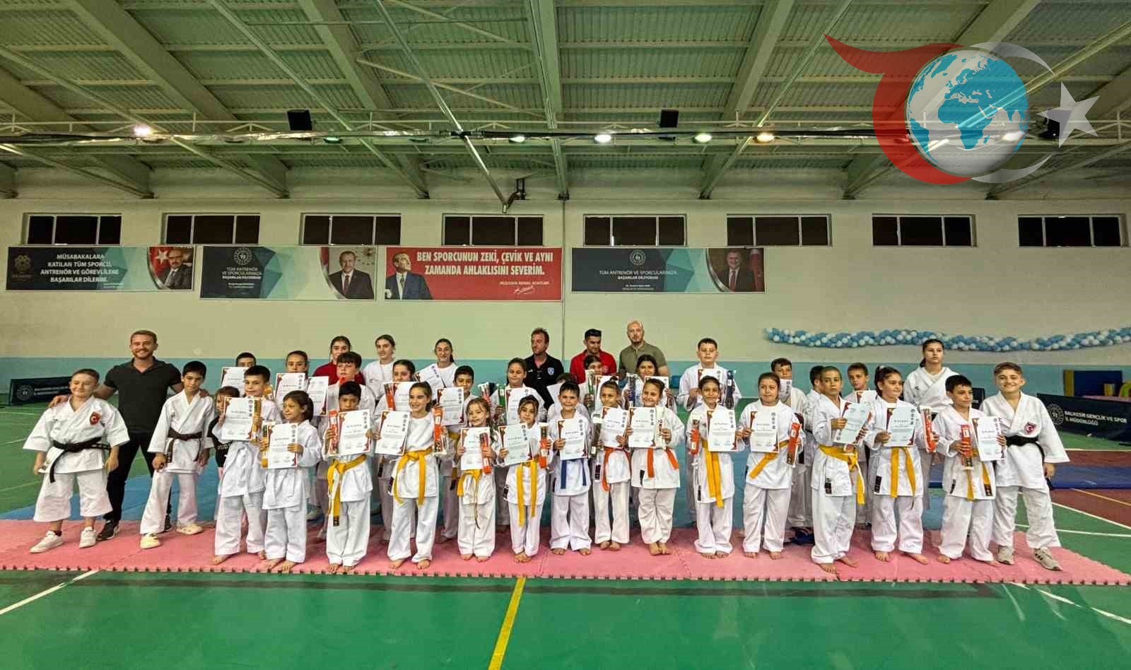 Manyas Belediyespor Karate Kulübü Sporcuları Kuşak Sınavında Başarıya Koştu