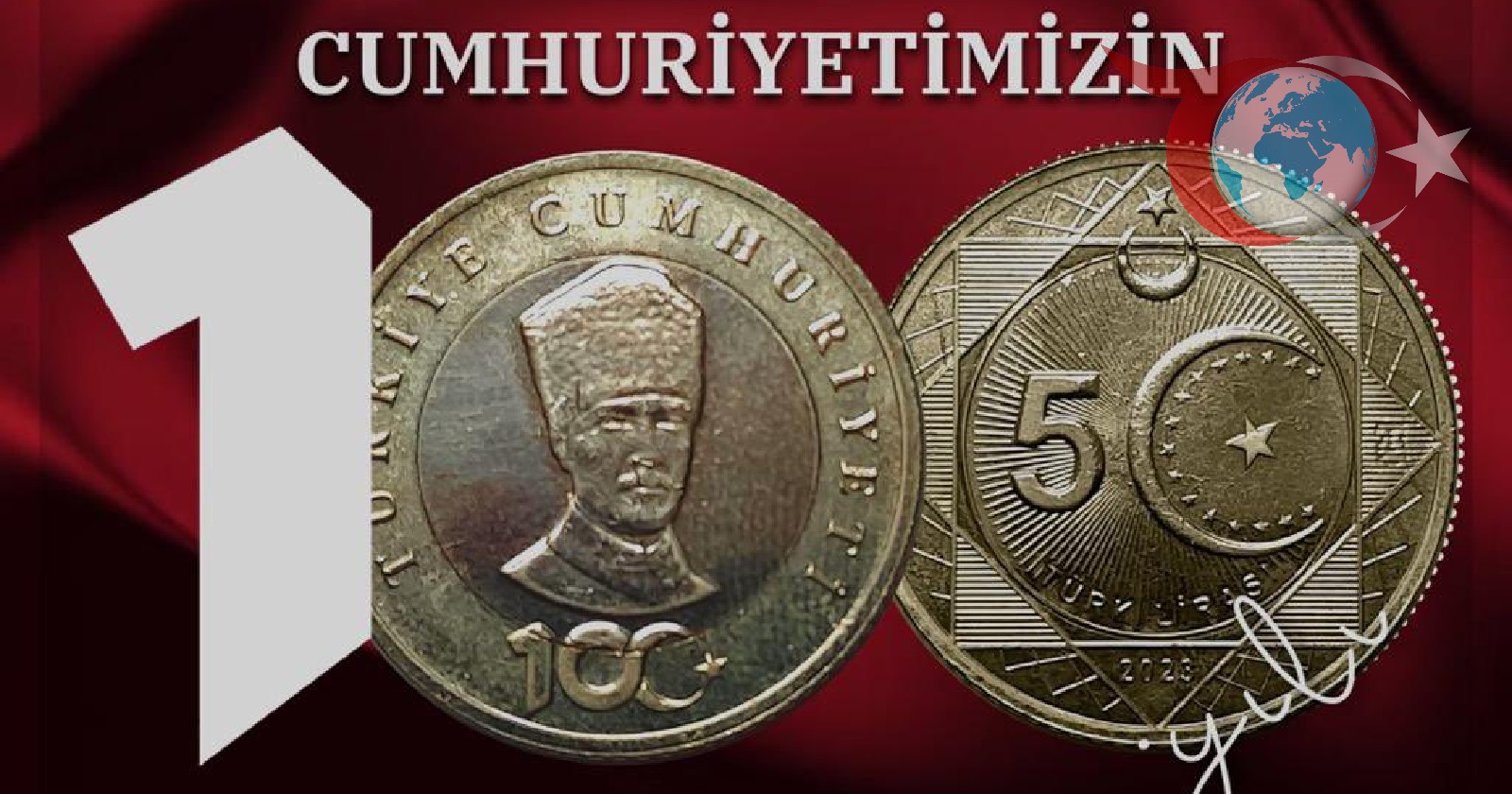Cumhuriyet'in 100. Yılına Özel 5 TL'lik Madeni Para Basıldı
