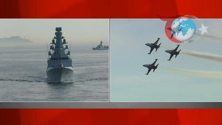 100. yıl gururu! Tarihi tören başladı: 100 savaş gemisi ve SoloTürk sahnede