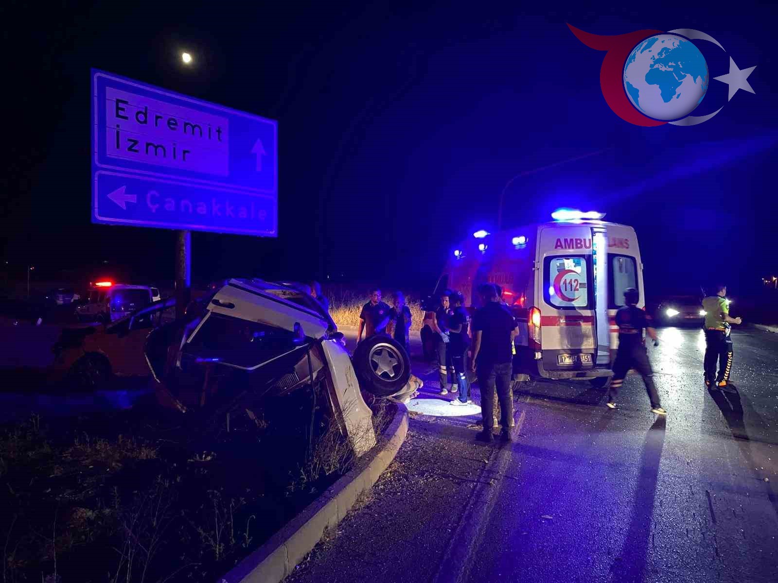 Assos Kavşağı'nda Feci Trafik Kazası: 3 Yaralı