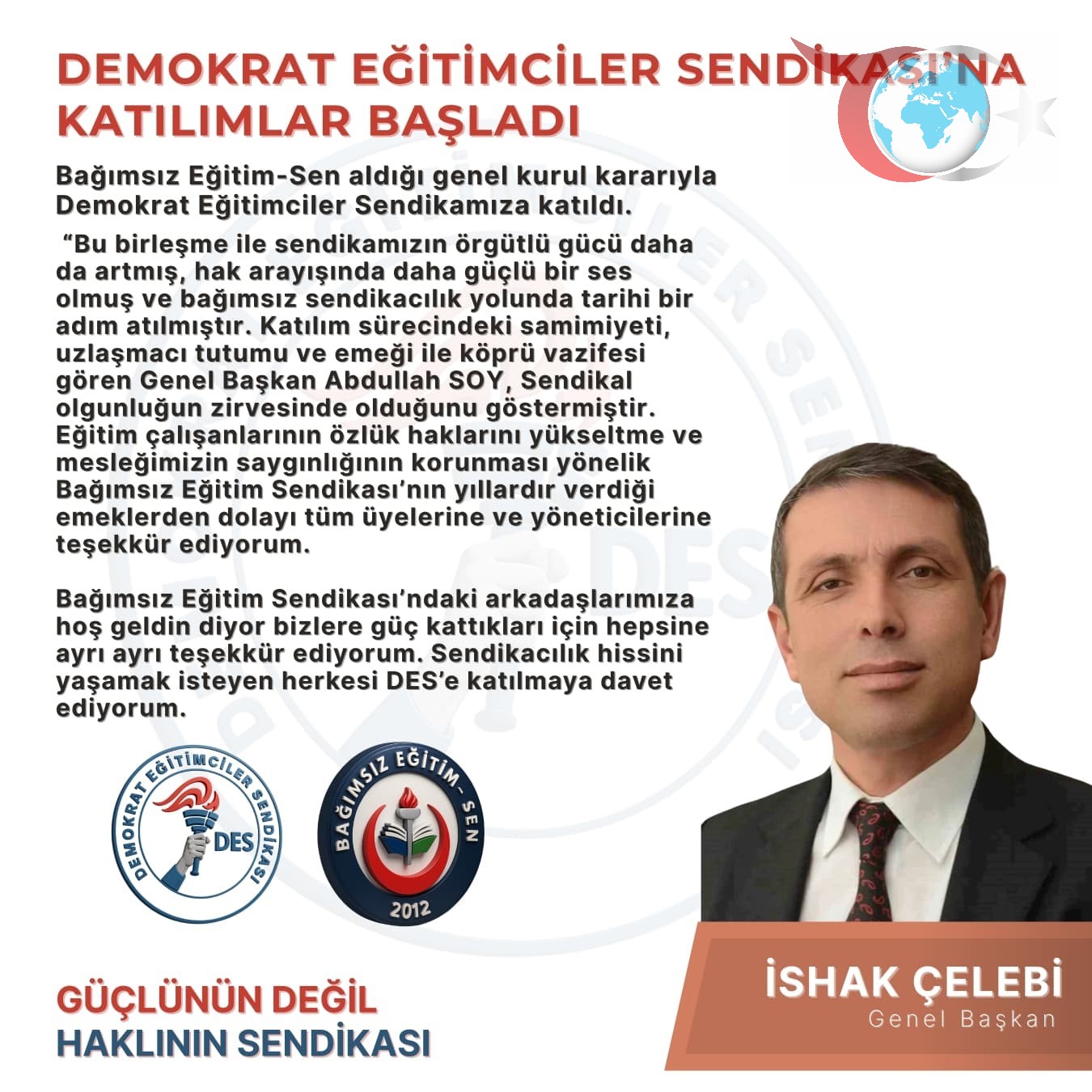 Eğitim Alanında Güçlü Birlik: Bağımsız Eğitim-Sen DES'e Katıldı