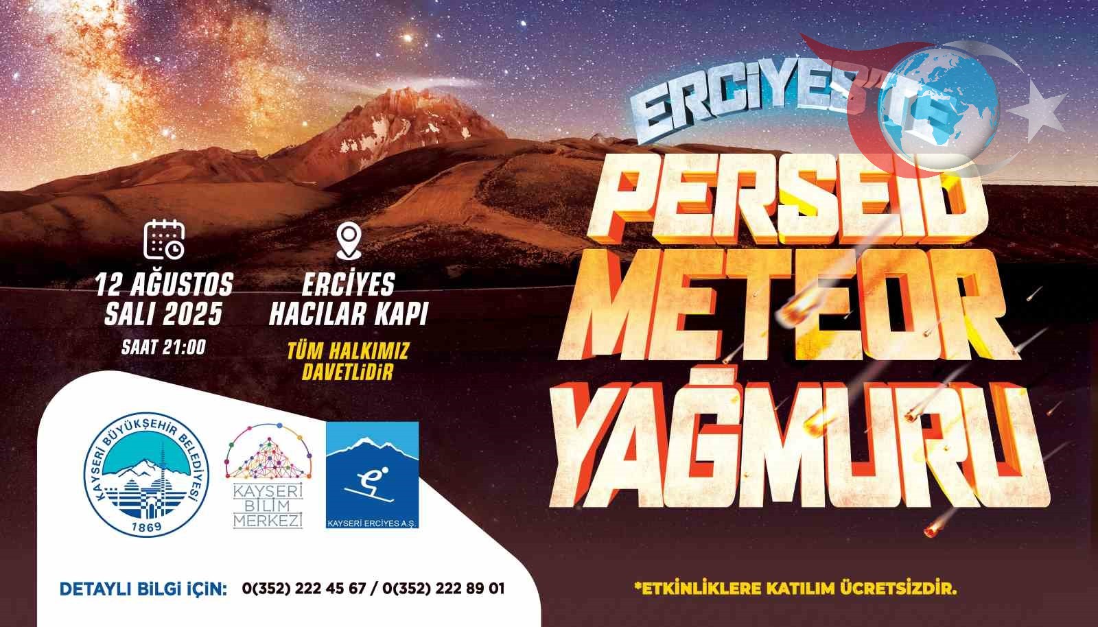 Erciyes’te Büyüleyici Perseid Meteor Yağmuru Etkinliği Başlıyor