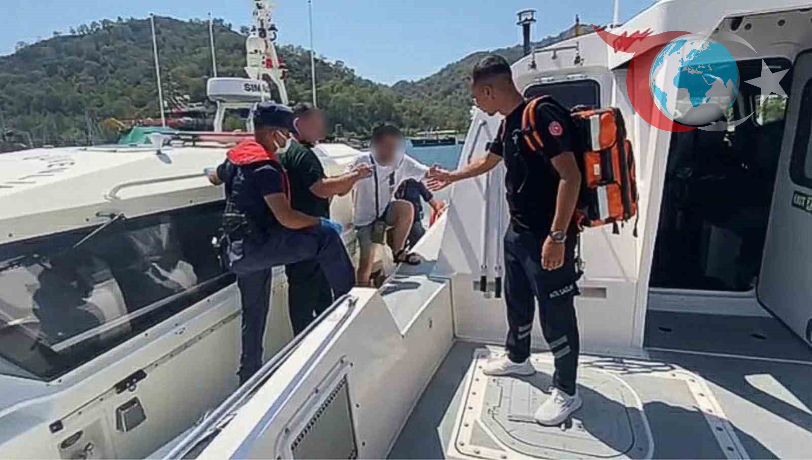 Dalaman'da Gezi Teknesinde Yaşanan Sağlık Krizine Sahil Güvenlikten Hızlı Müdahale