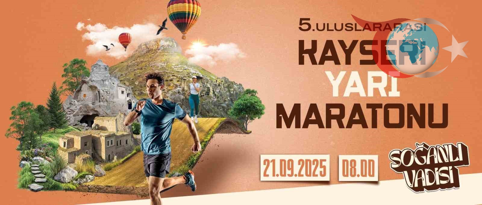 Kayseri'de Soğanlı Vadisi Temalı 5. Uluslararası Yarı Maraton Başlıyor!