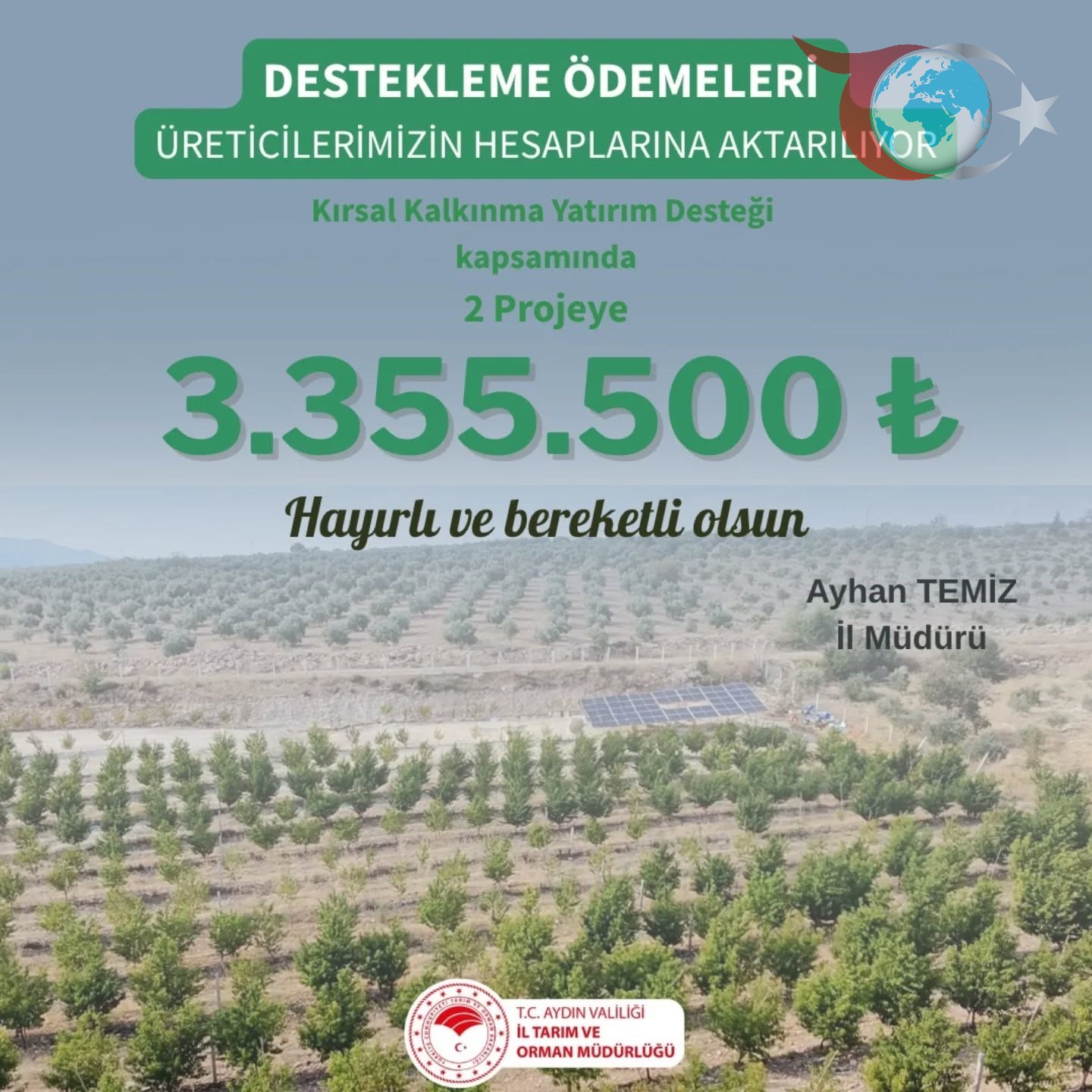 Aydın'da Kırsal Kalkınma Projelerine Dev Destek