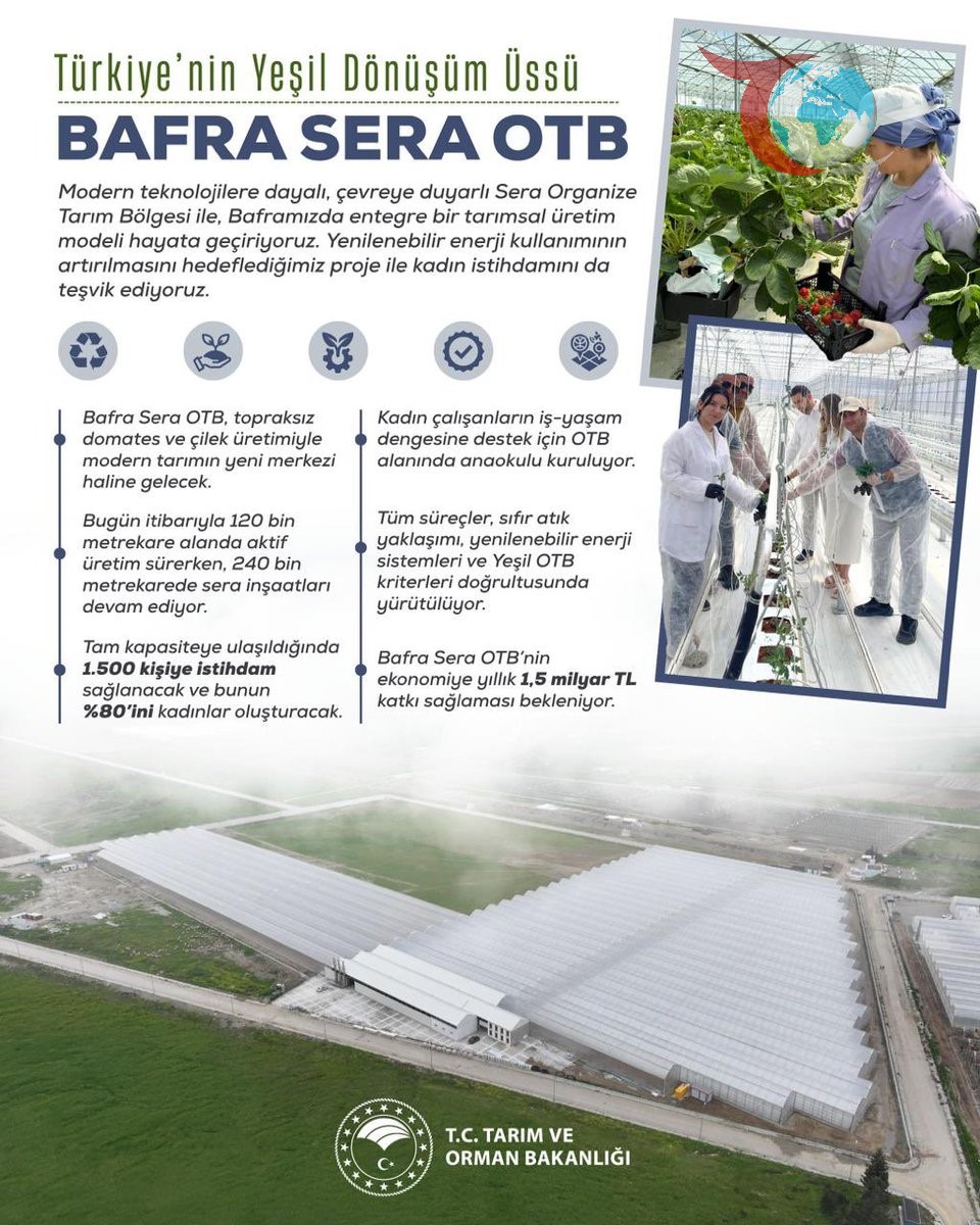 Kadın İstihdamına Odaklanan Bafra Sera OTB Projesi Başlatıldı