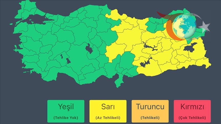 Doğu ve Güneydoğu Anadolu'da Kuvvetli Yağış Uyarısı
